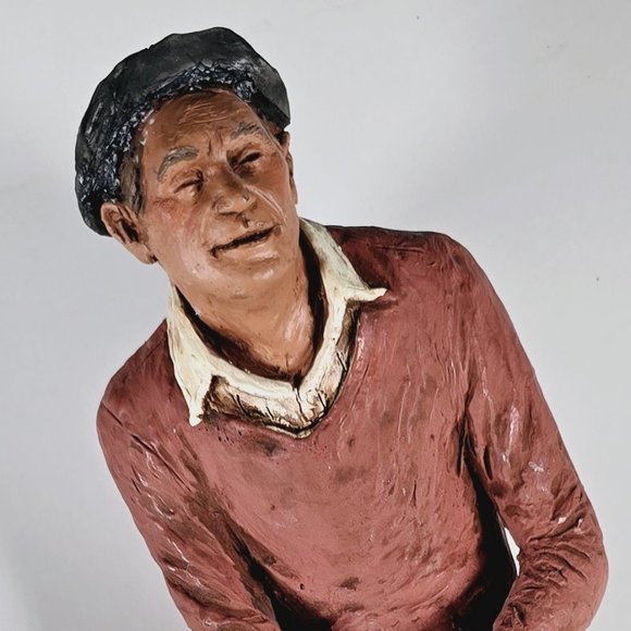 The Golfer, Sculpture by Michael Garman Signed 1987 11" tall base 6" wide - Picture 3 of 8